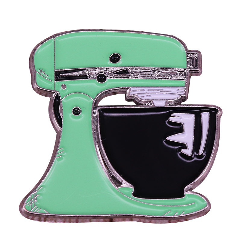Kitchen Appliances Gift - Mint green kitchen mixer badge retro