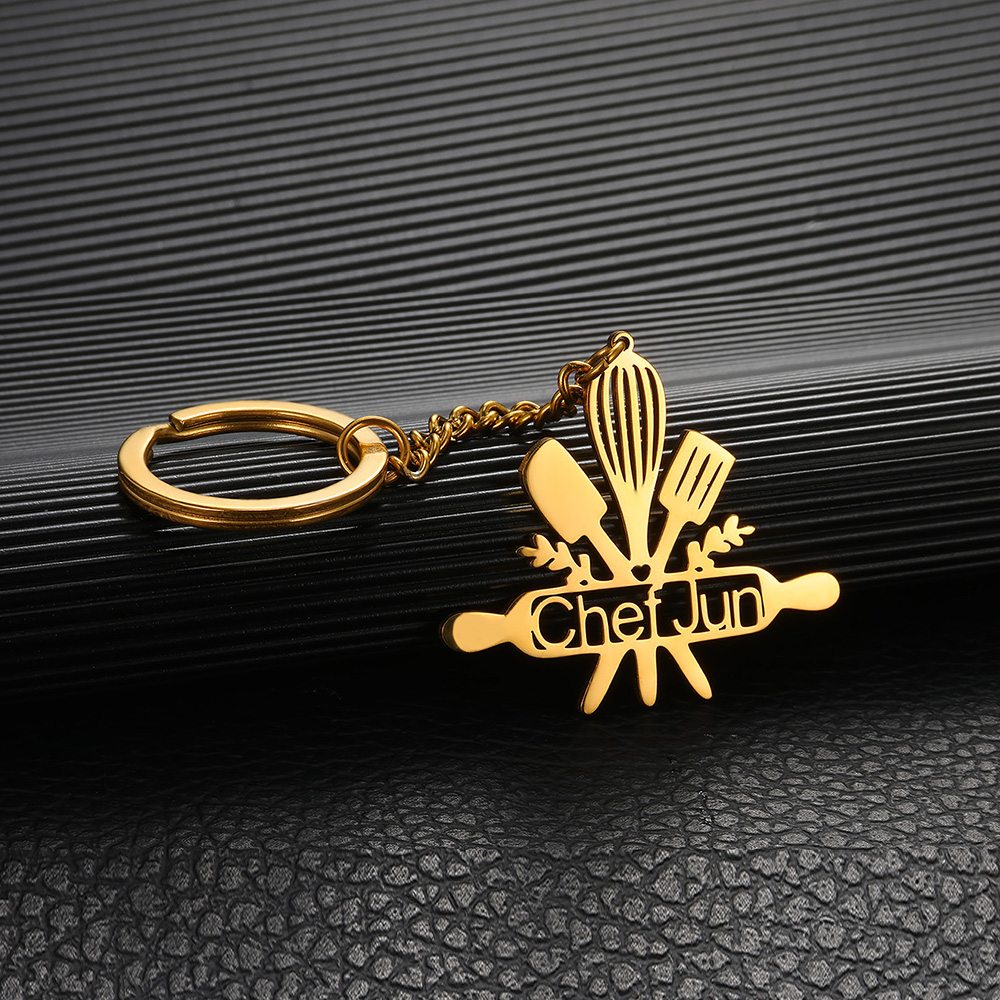 Kitchen Appliances Gift - 1Pc Customized Kitchenware Nameplate Keychains For