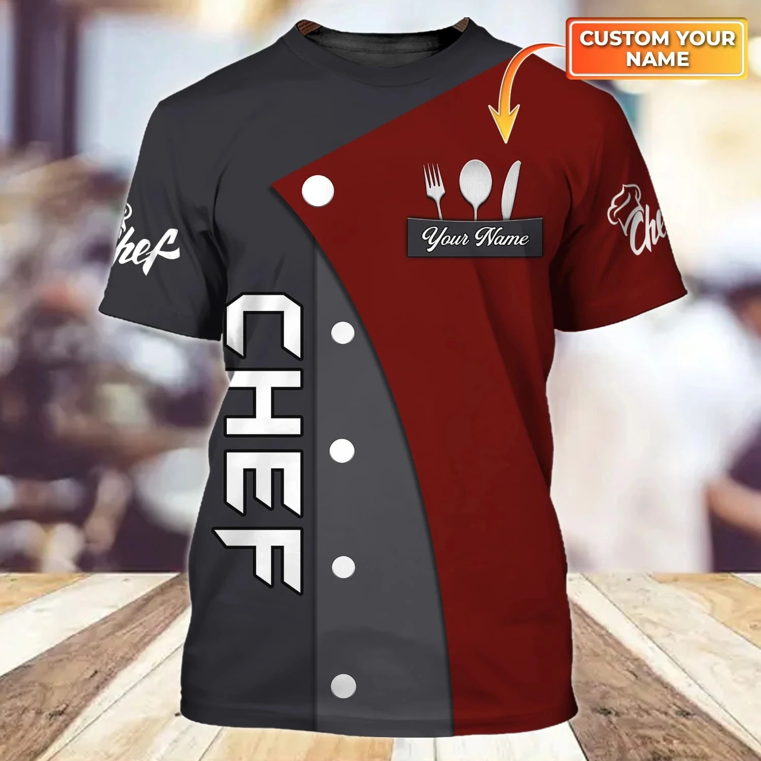 Personalized name Chef shirt S - Kitchen Appliances Gift reseña y precio