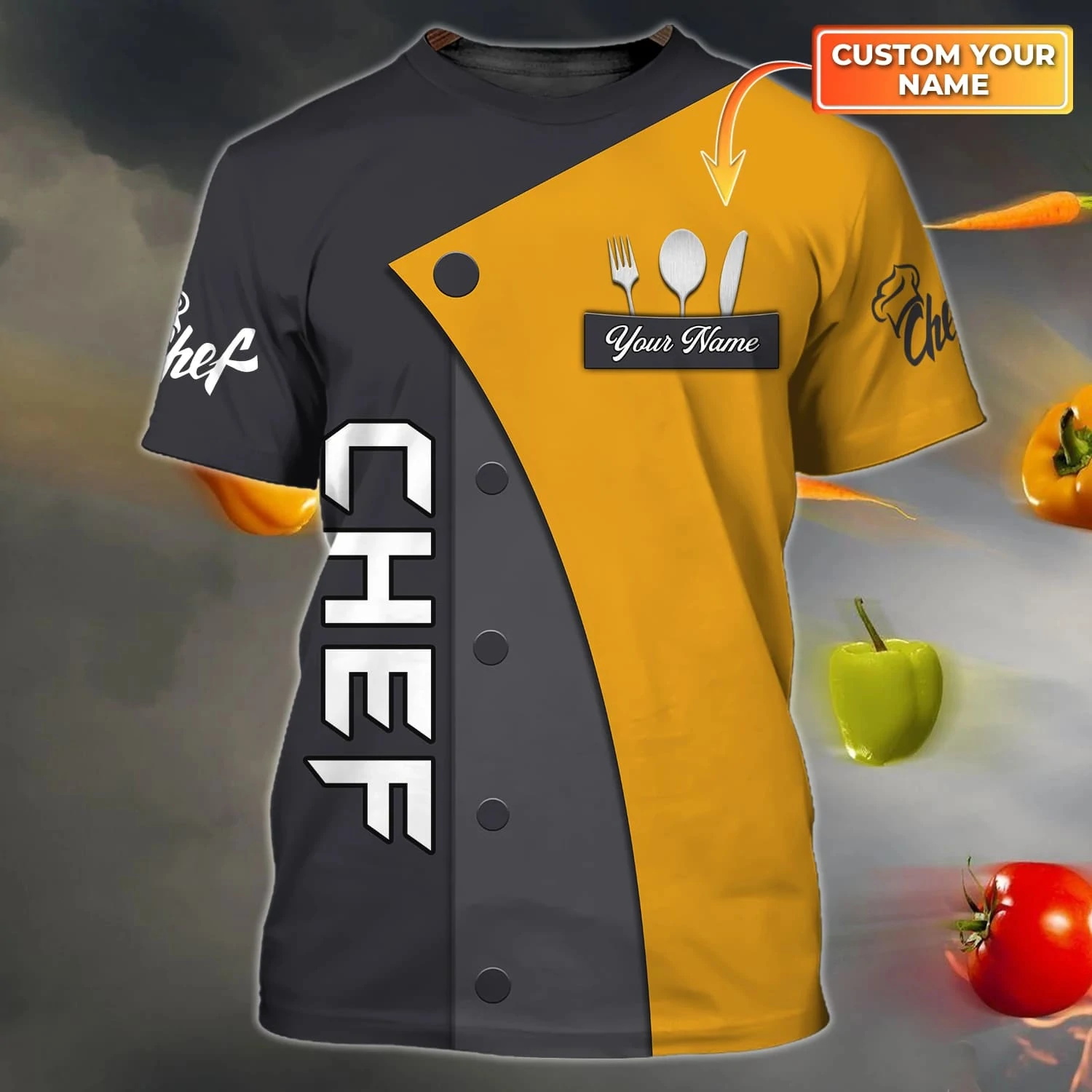 Personalized name Chef shirt S - Kitchen Appliances Gift reseña y precio