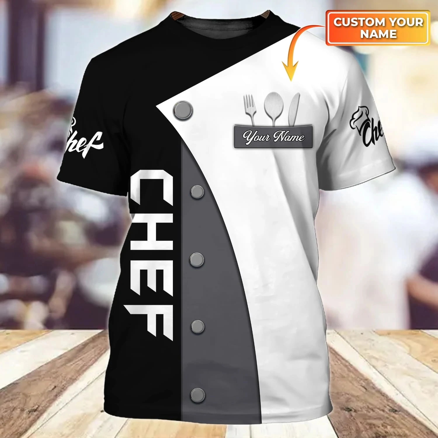 Personalized name Chef shirt S - Kitchen Appliances Gift reseña y precio