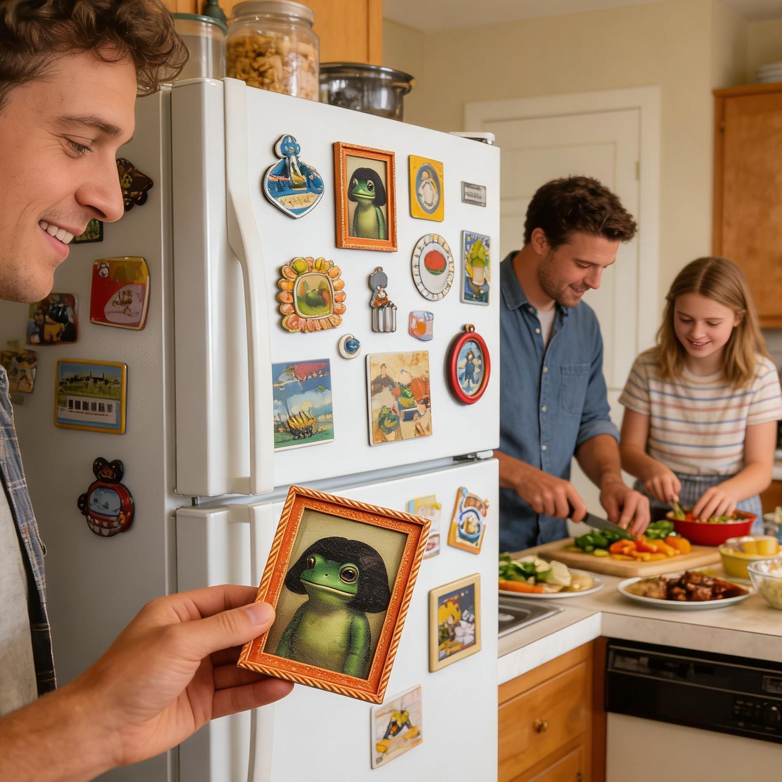 Frog Magnets Cute Funny Retro  - Kitchen Appliances Photos reseña y precio