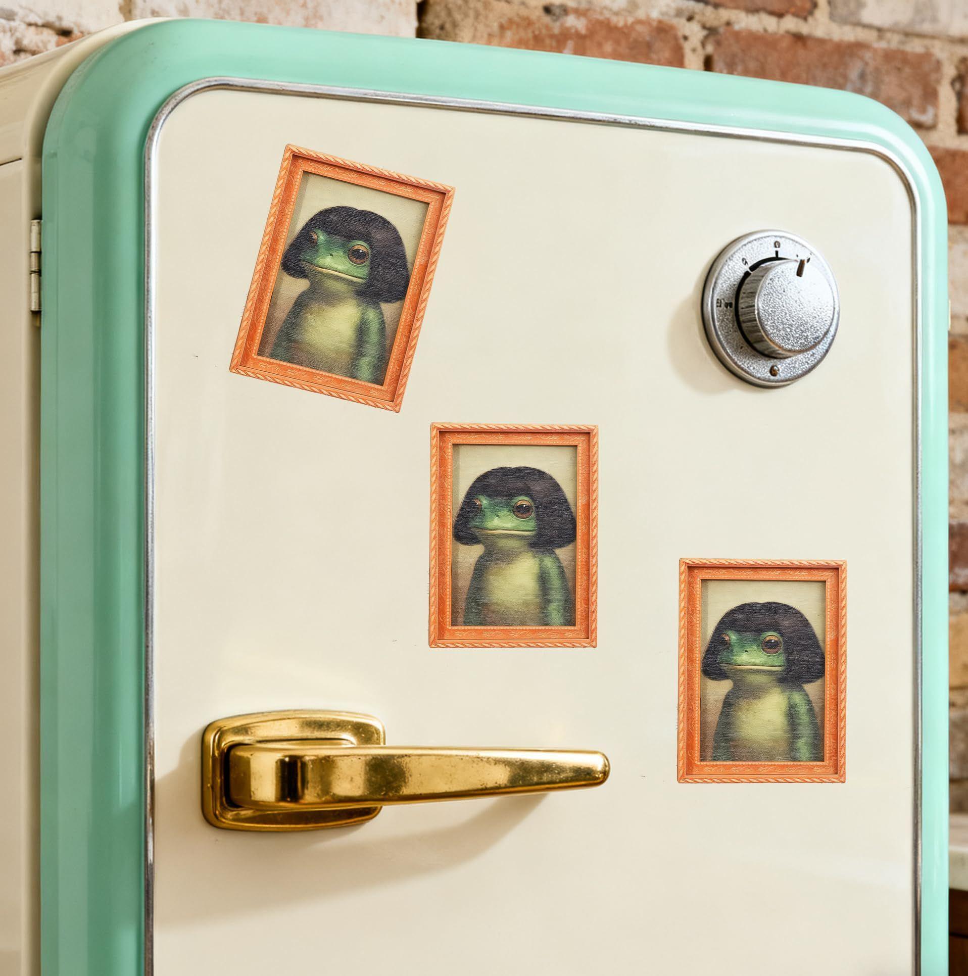 Frog Magnets Cute Funny Retro  - Kitchen Appliances Photos reseña y precio