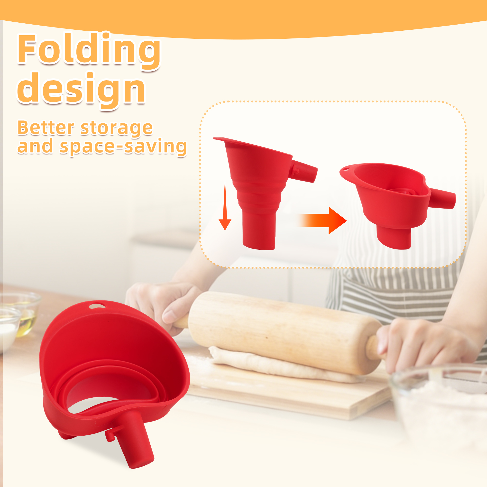 1/3pcs mix Silicone Flour Funn - Kitchen Appliances B&Q reseña y precio